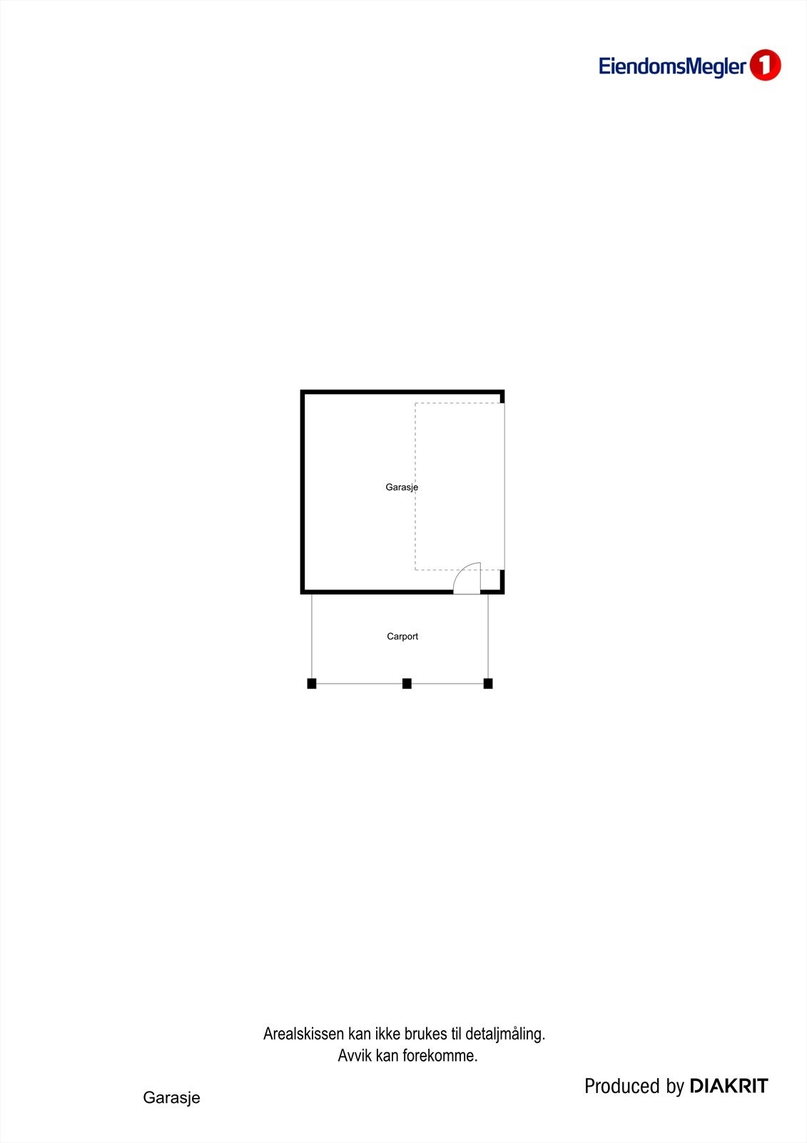 Plantegning garasje/carport Galleribilde