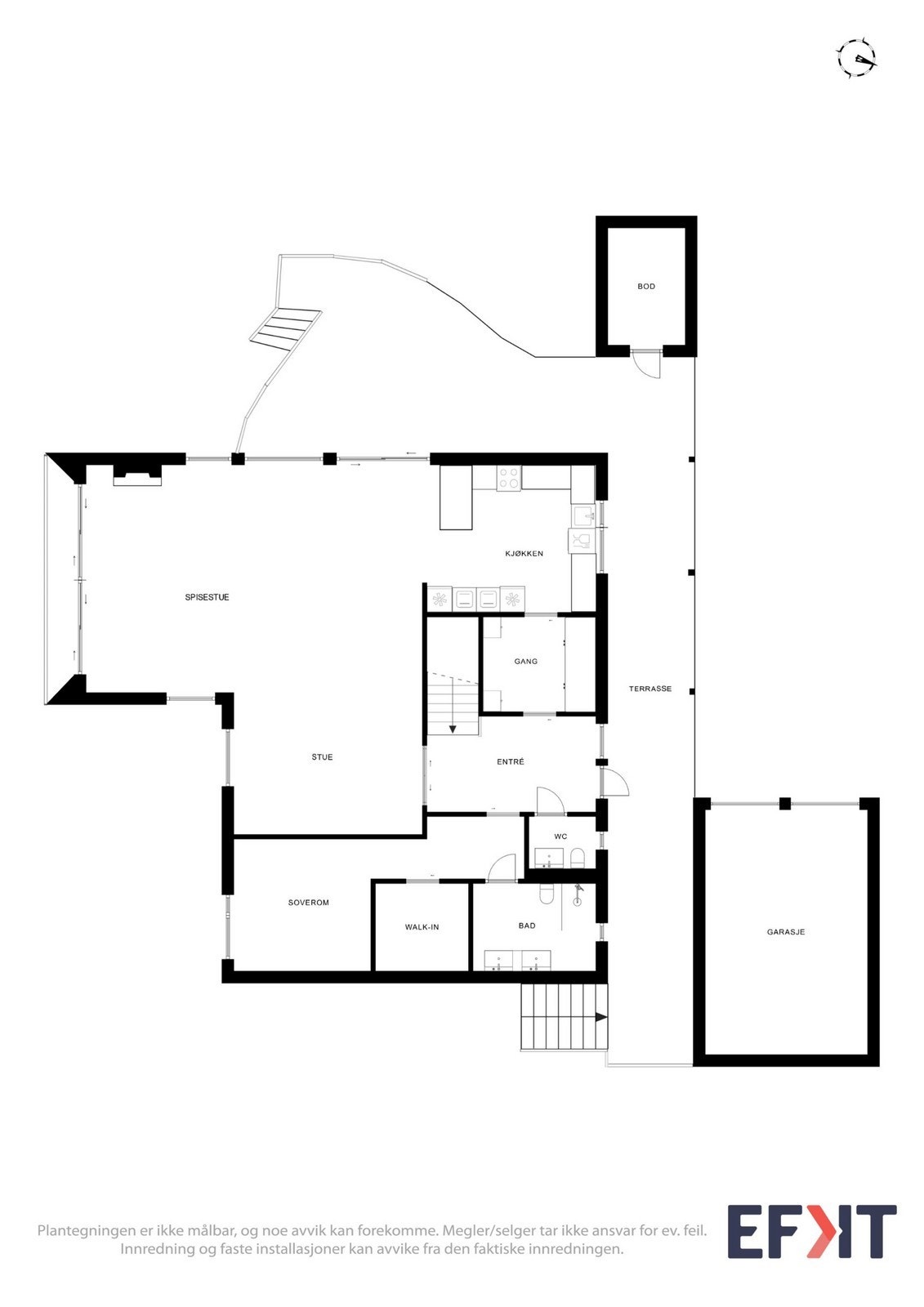 Plantegning hovedetasje. Galleribilde