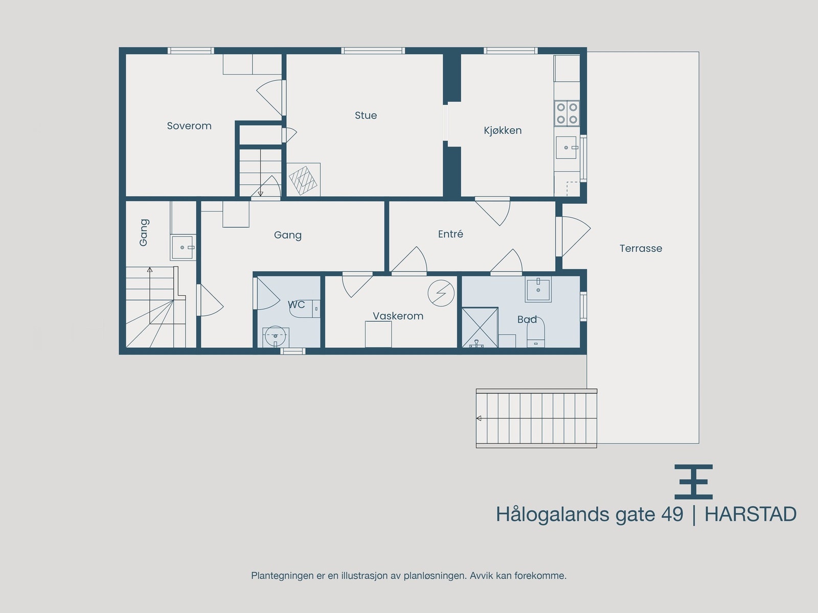 Plantegning underetasje Galleribilde