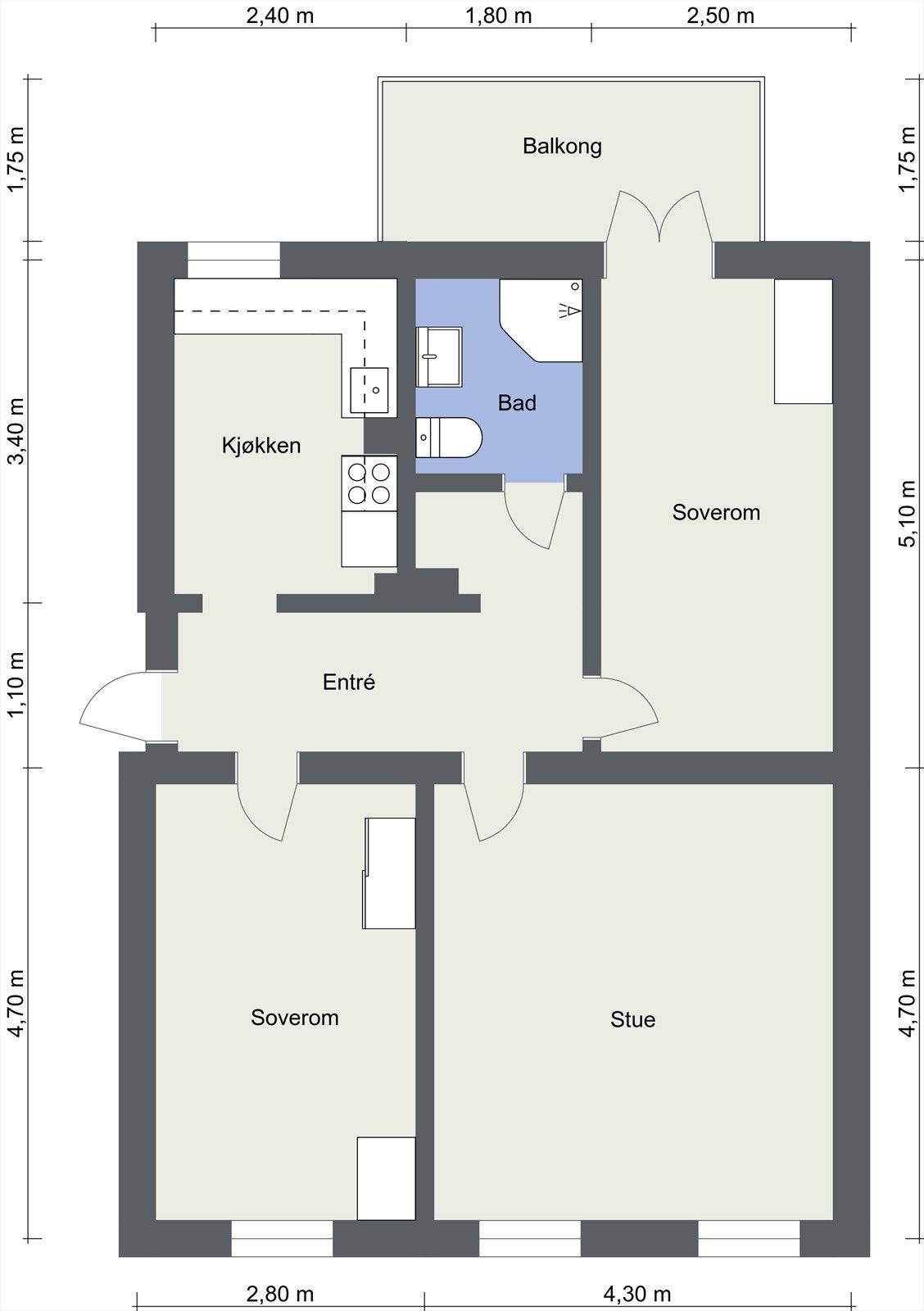 God og gjennomgående planløsning. Leiligheten disponerer en bod i kjeller. Galleribilde