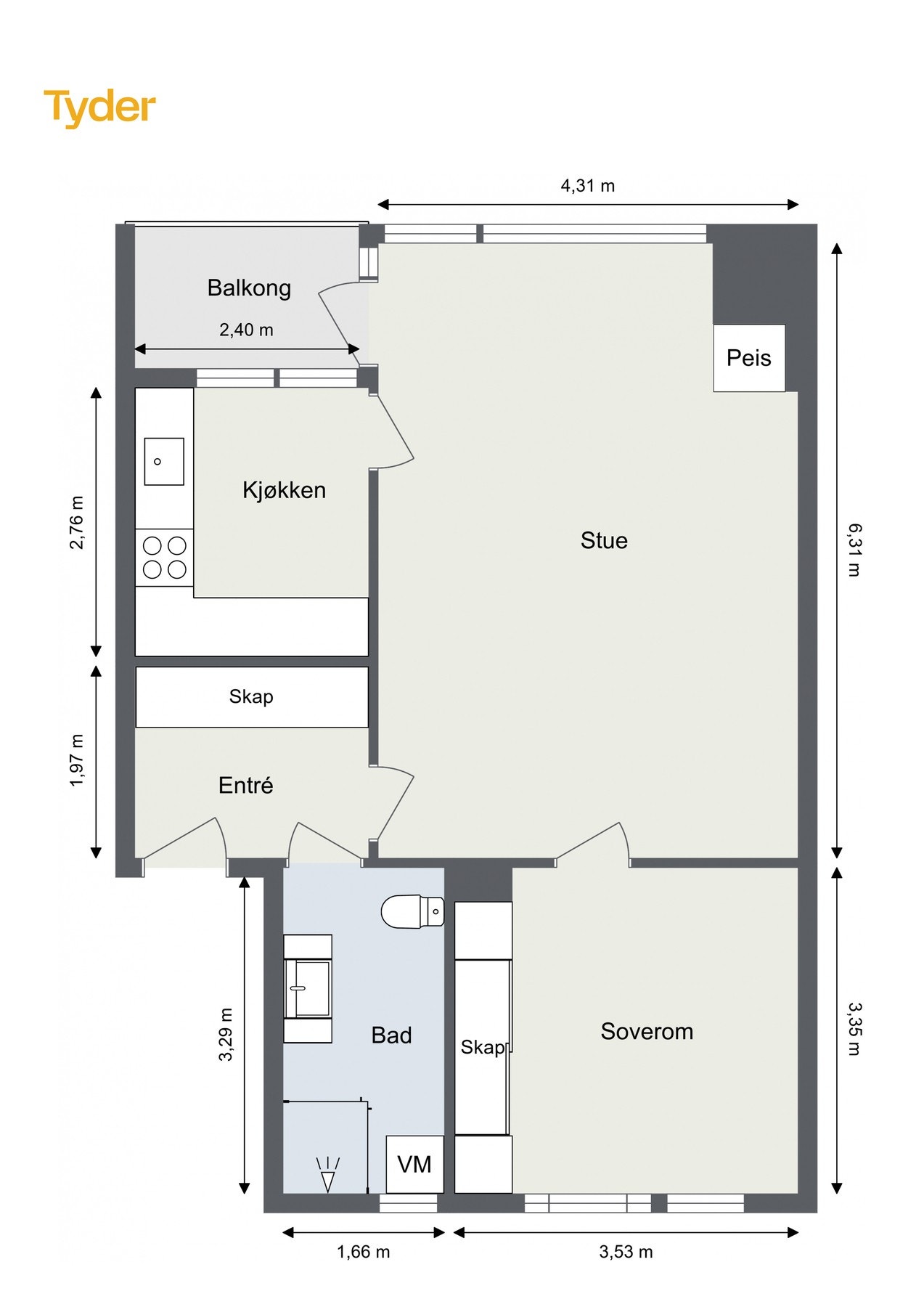 Plantegning 2.etasje. Galleribilde