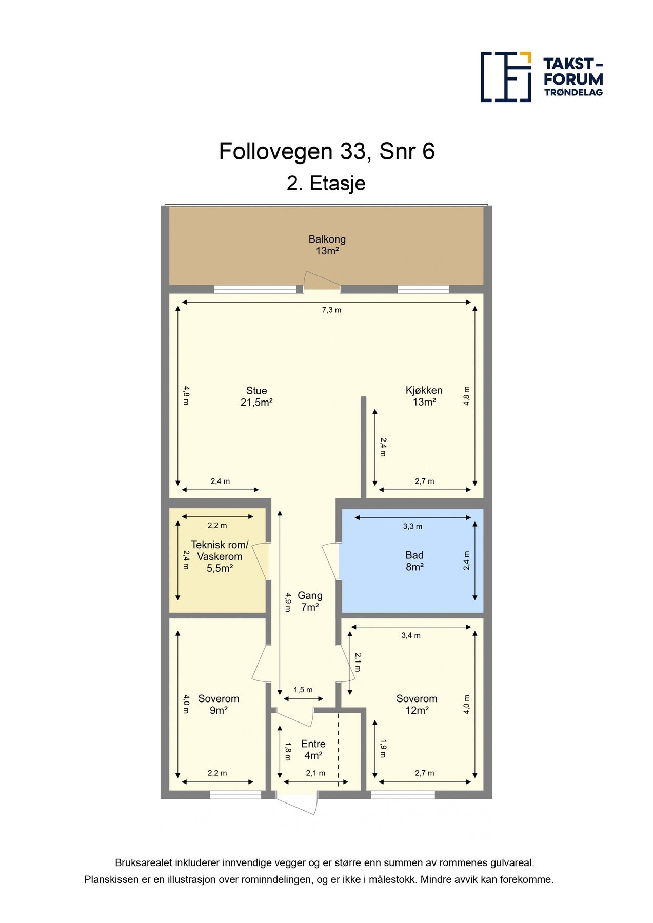 Plantegning 2. etasje Galleribilde