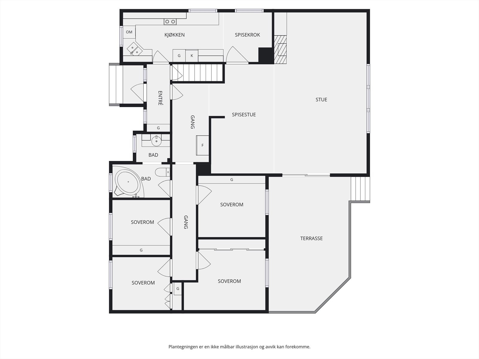 Plantegning 1. etasje. Galleribilde