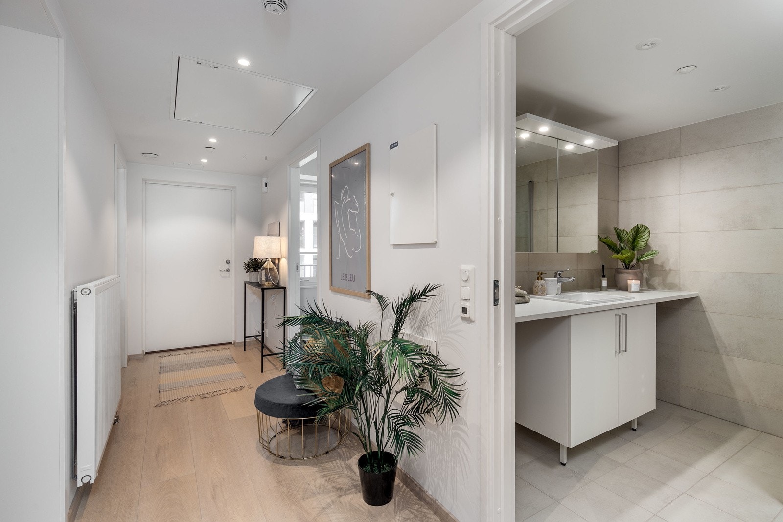 Flott entré som gir et godt førsteinntrykk. God avsatt plass til skapinnredning. Galleribilde