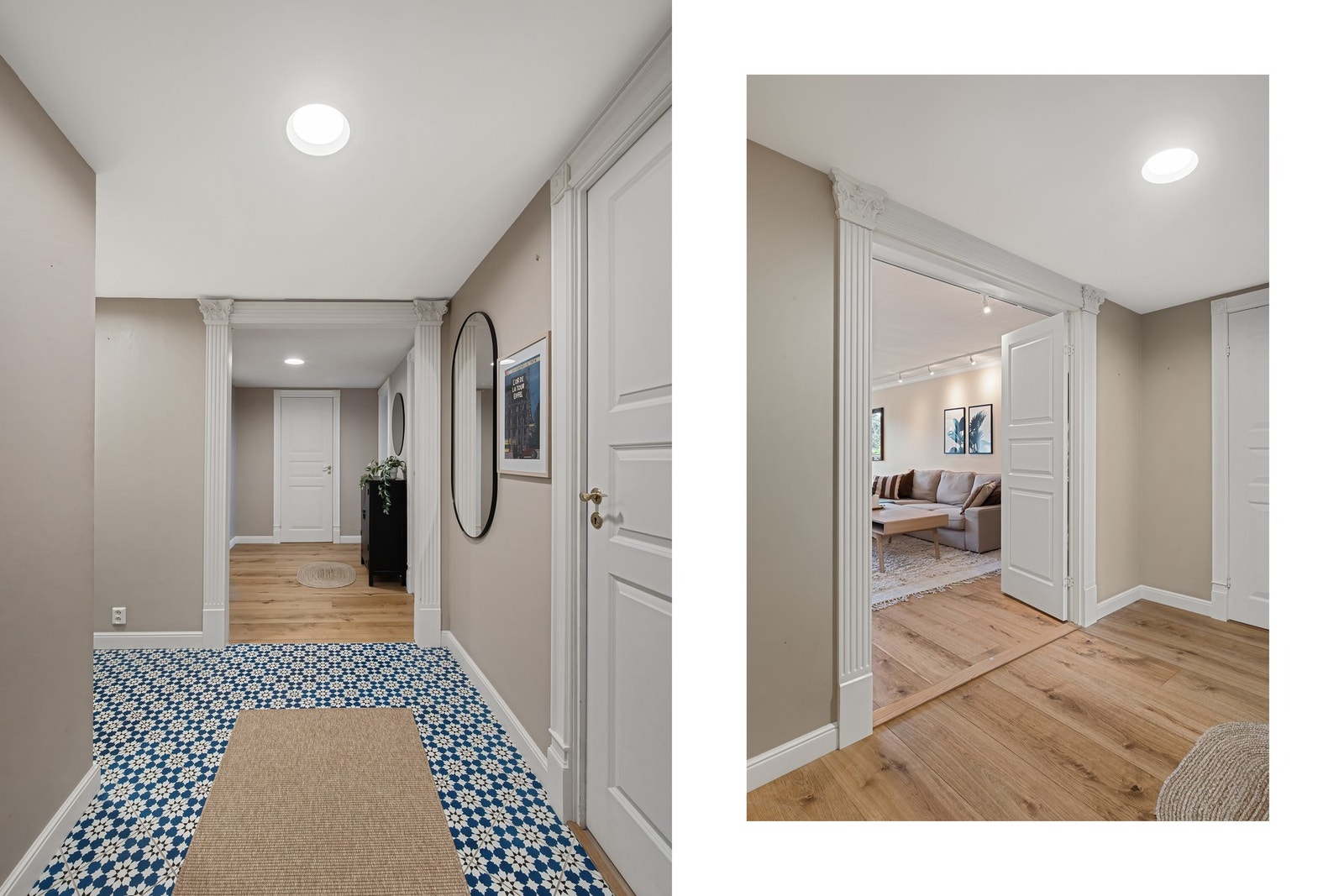 Fra gangen, gjennom første dør til høyre, kommer man inn på hovedsoverommet. Galleribilde