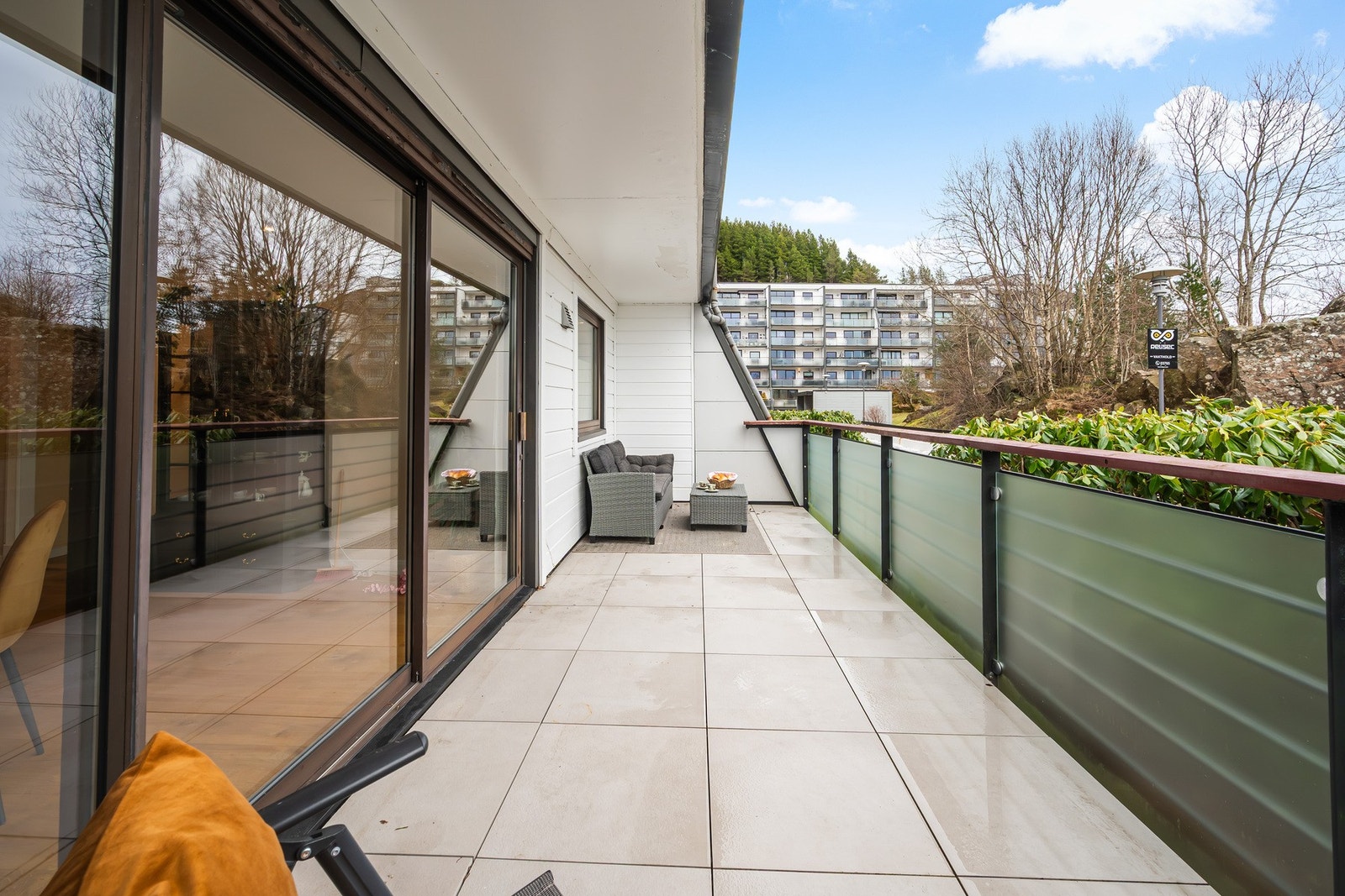 Balkongen har en rolig beliggenhet. Galleribilde