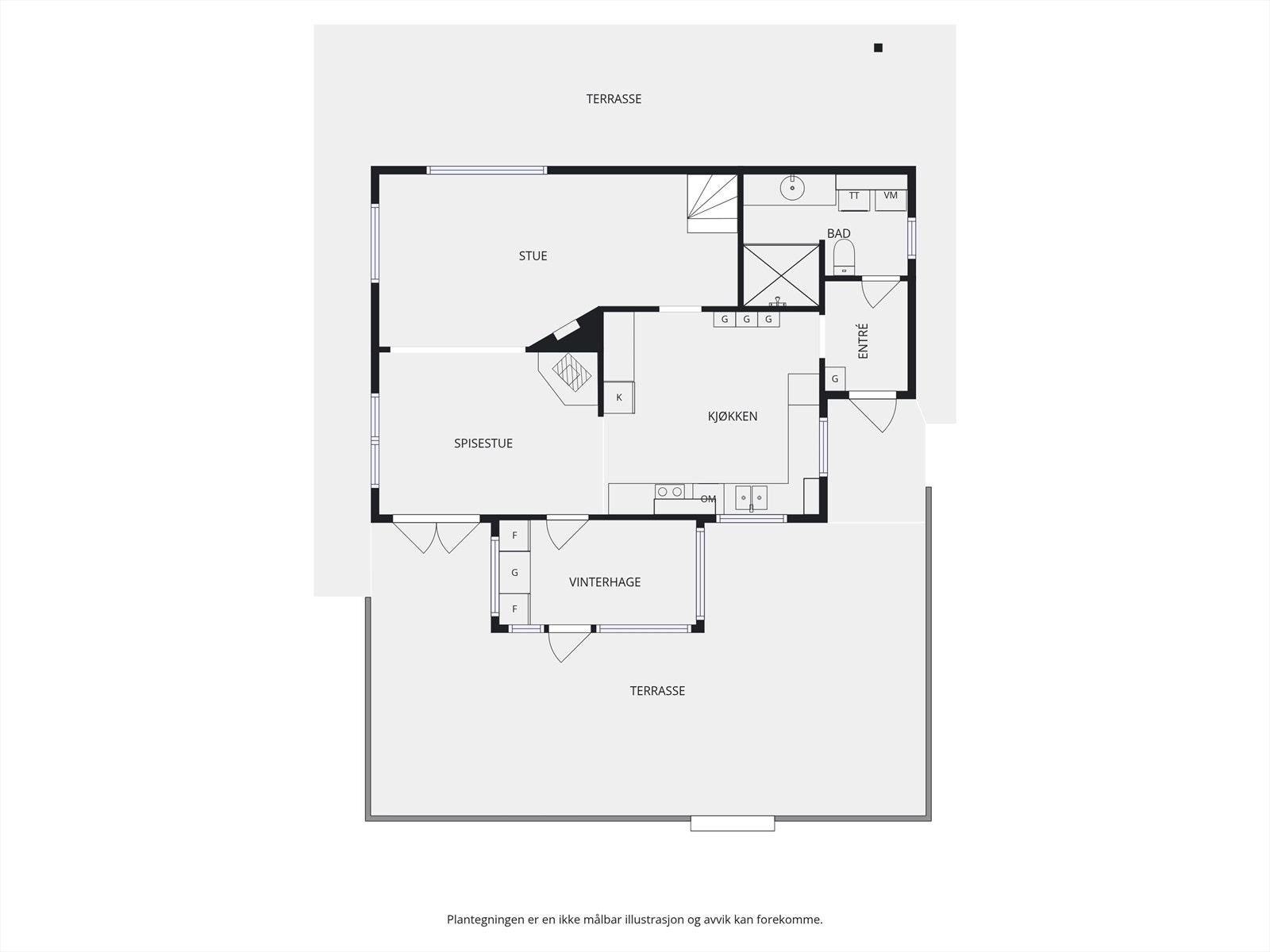 Plantegning 1. etasje. Galleribilde