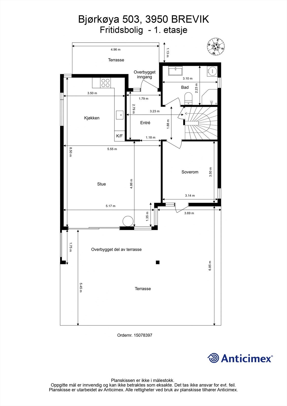 Plantegning 1. etasje Galleribilde