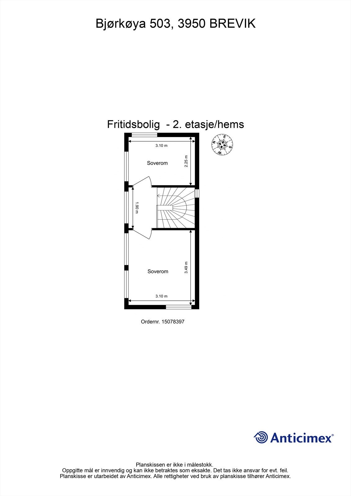Plantegning 2. etasje Galleribilde