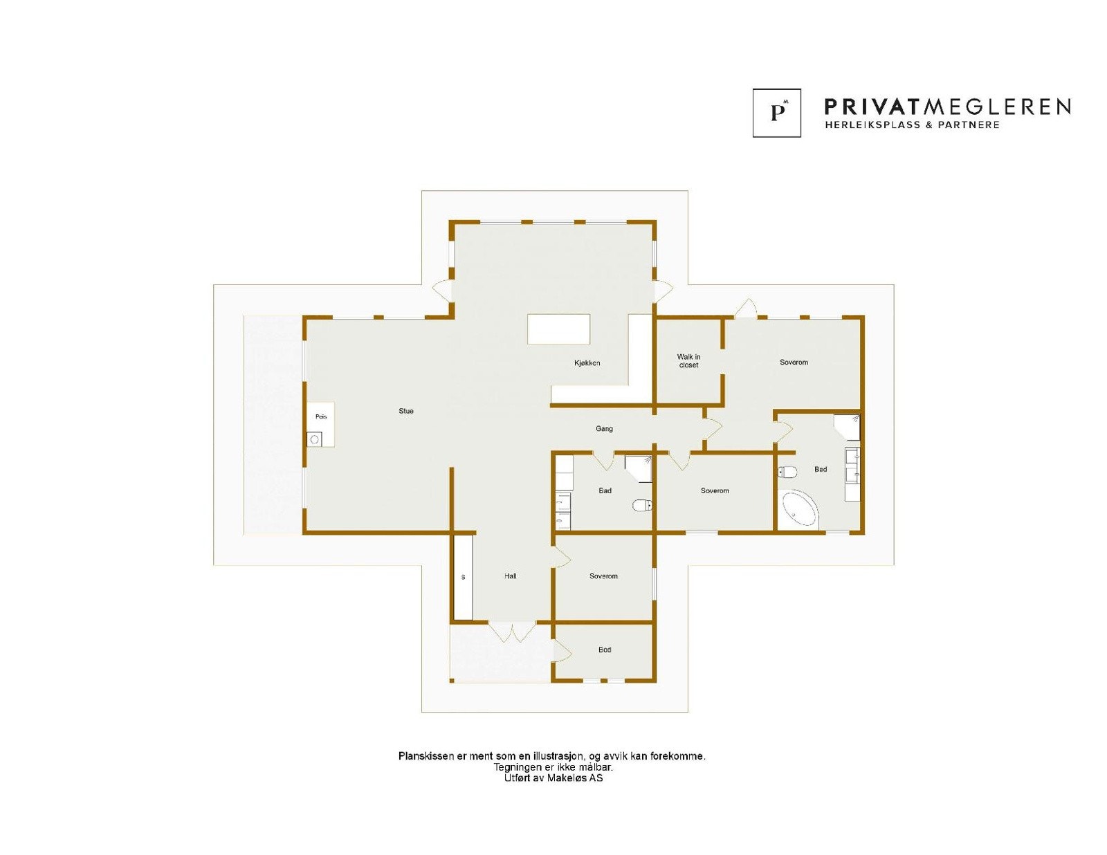 Plantegning. Avvik kan forekomme. Galleribilde