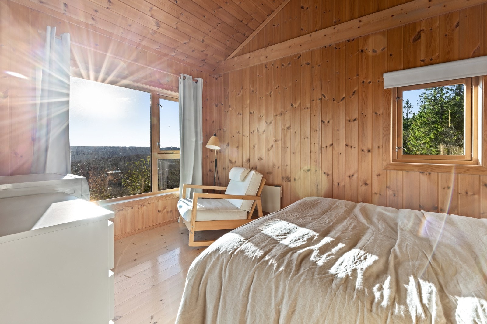 Her kan man våkne opp med naturen rett inn gjennom vinduet. Galleribilde