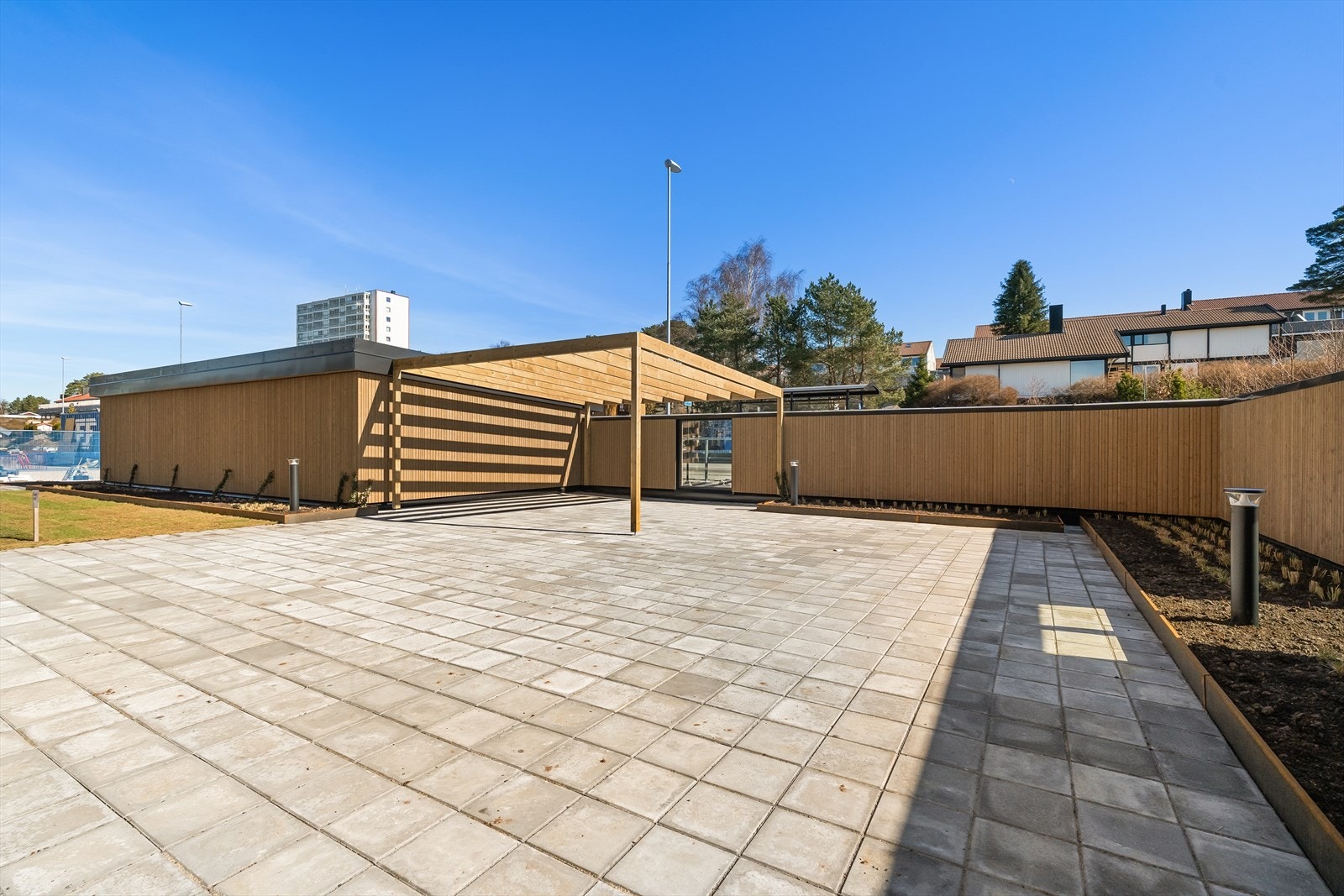 Felles uteområdet for borettslaget. Galleribilde