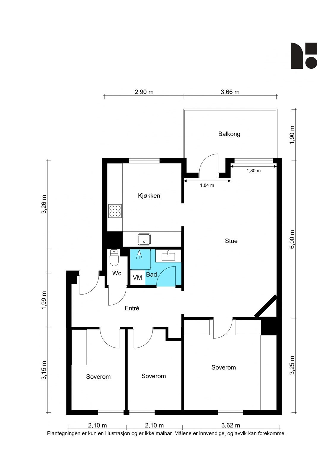 Original planskisse, ref byggetegninger på sak. Galleribilde