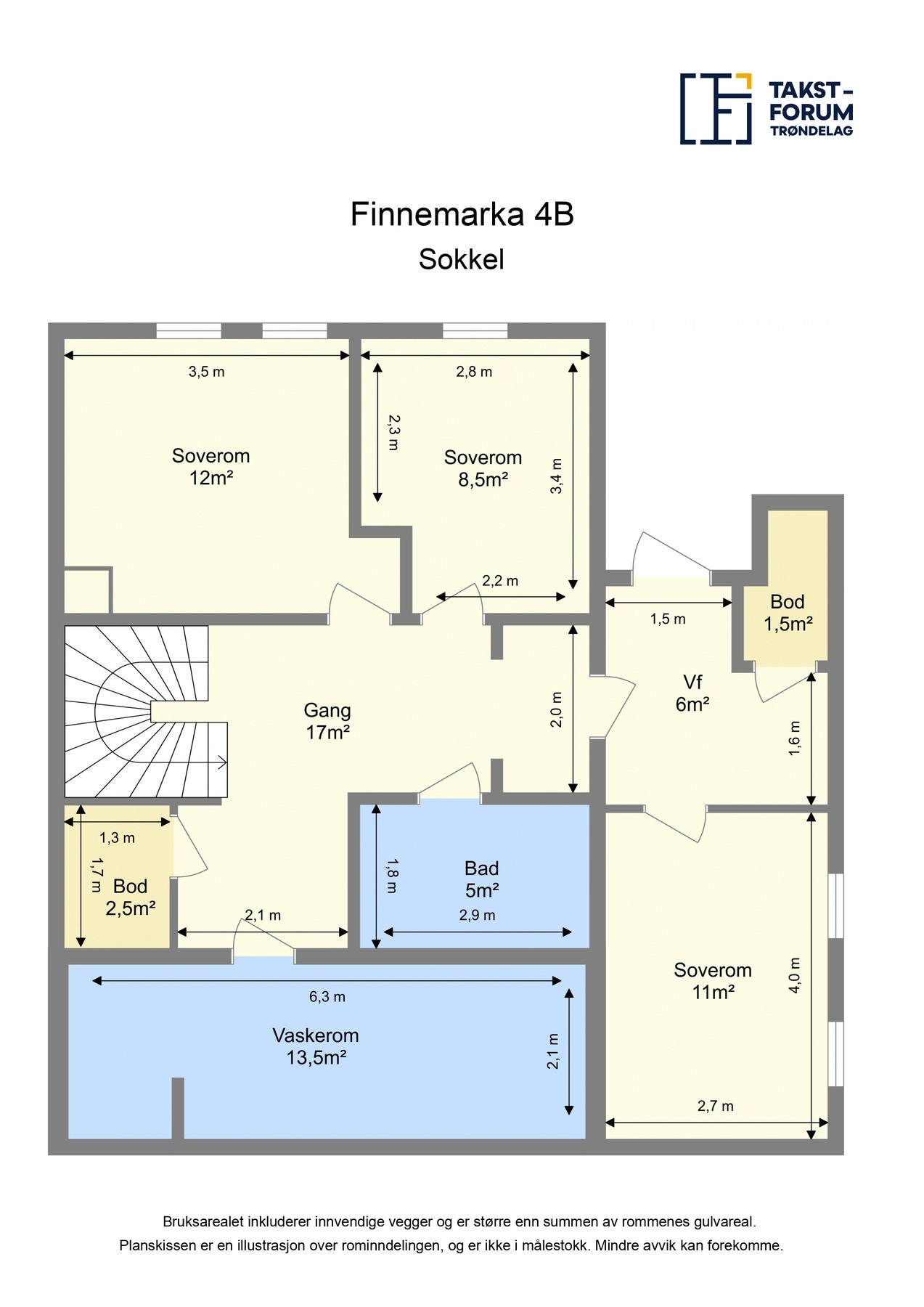 Planskisse sokkel Galleribilde