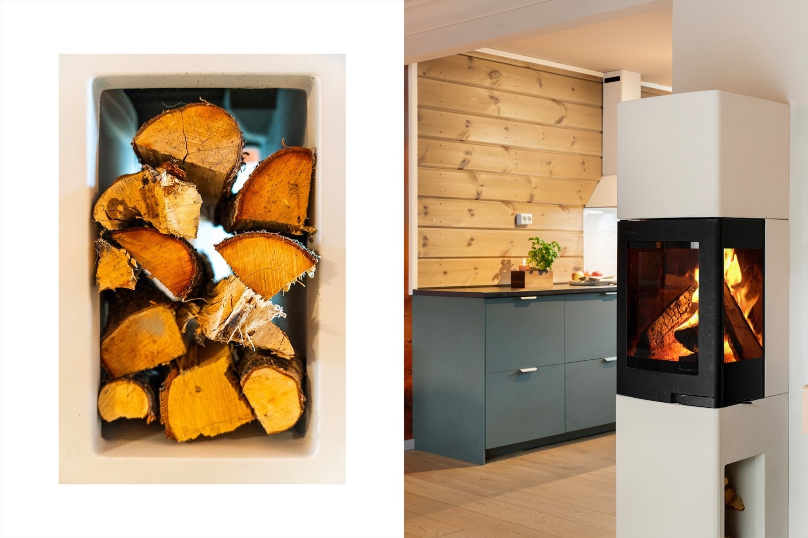 Peisovn gir varme og herlig atmosfære Galleribilde