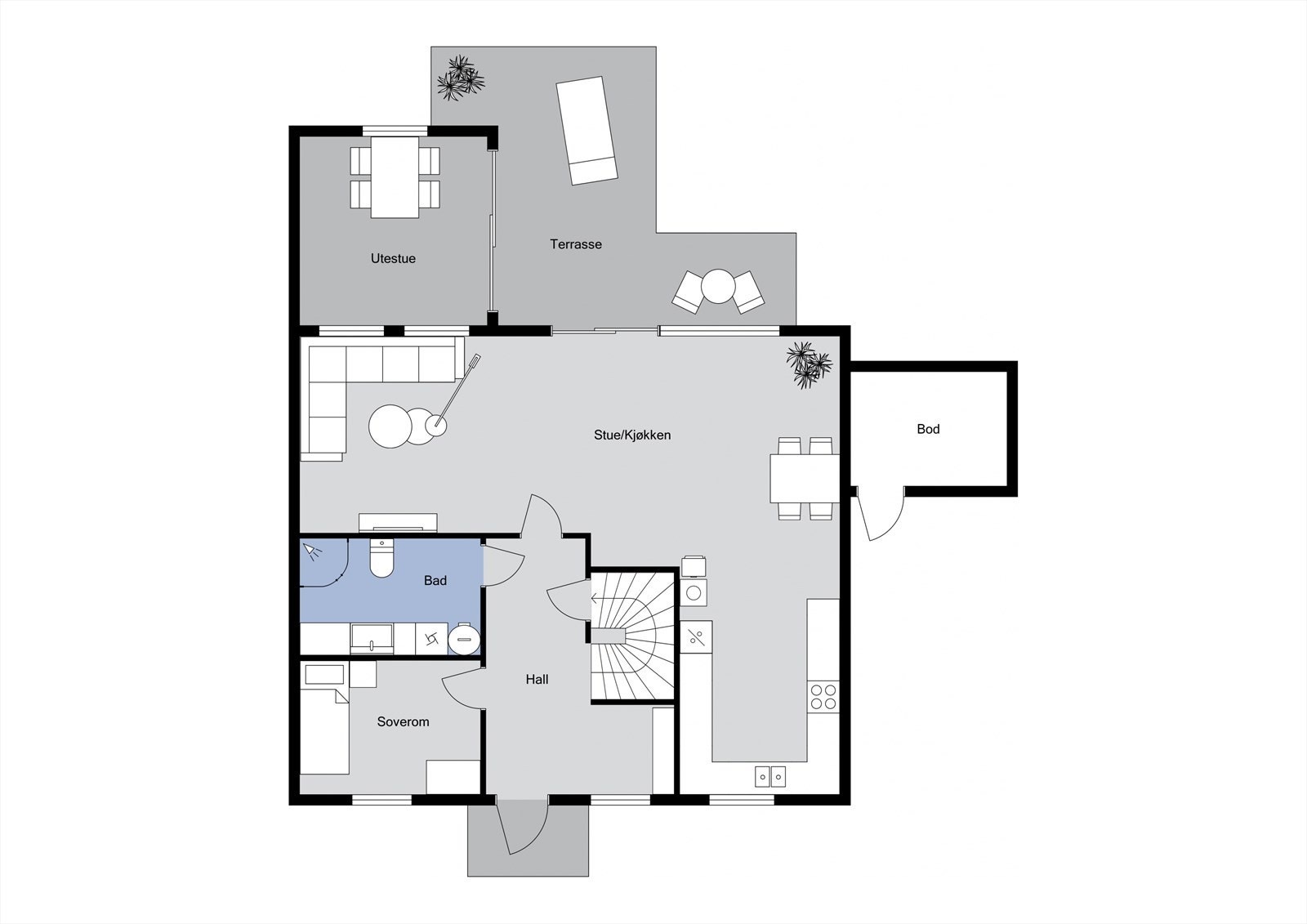 Plantegning - 1. etasje Galleribilde