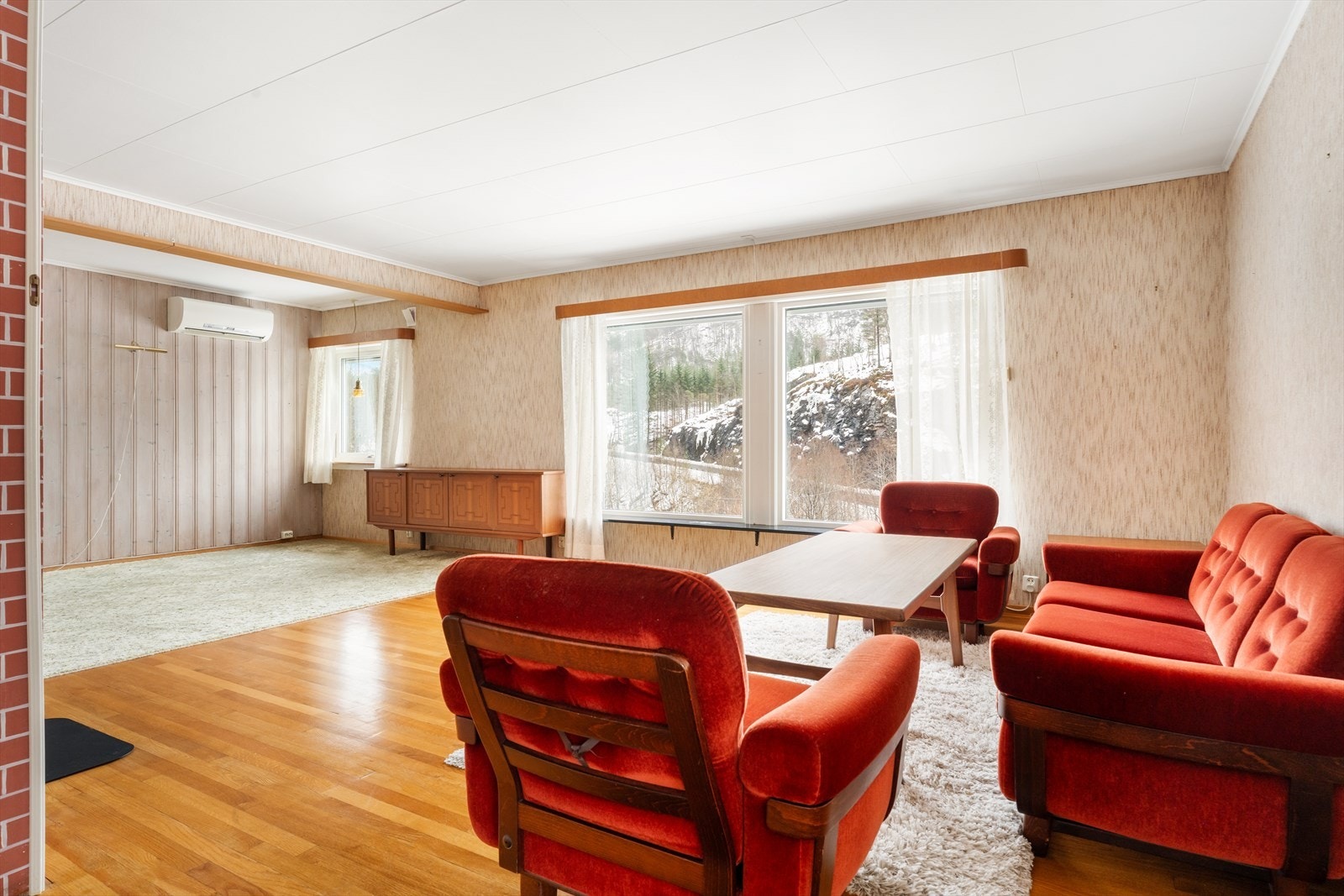 Luft til luft varmepumpe i stue. Galleribilde