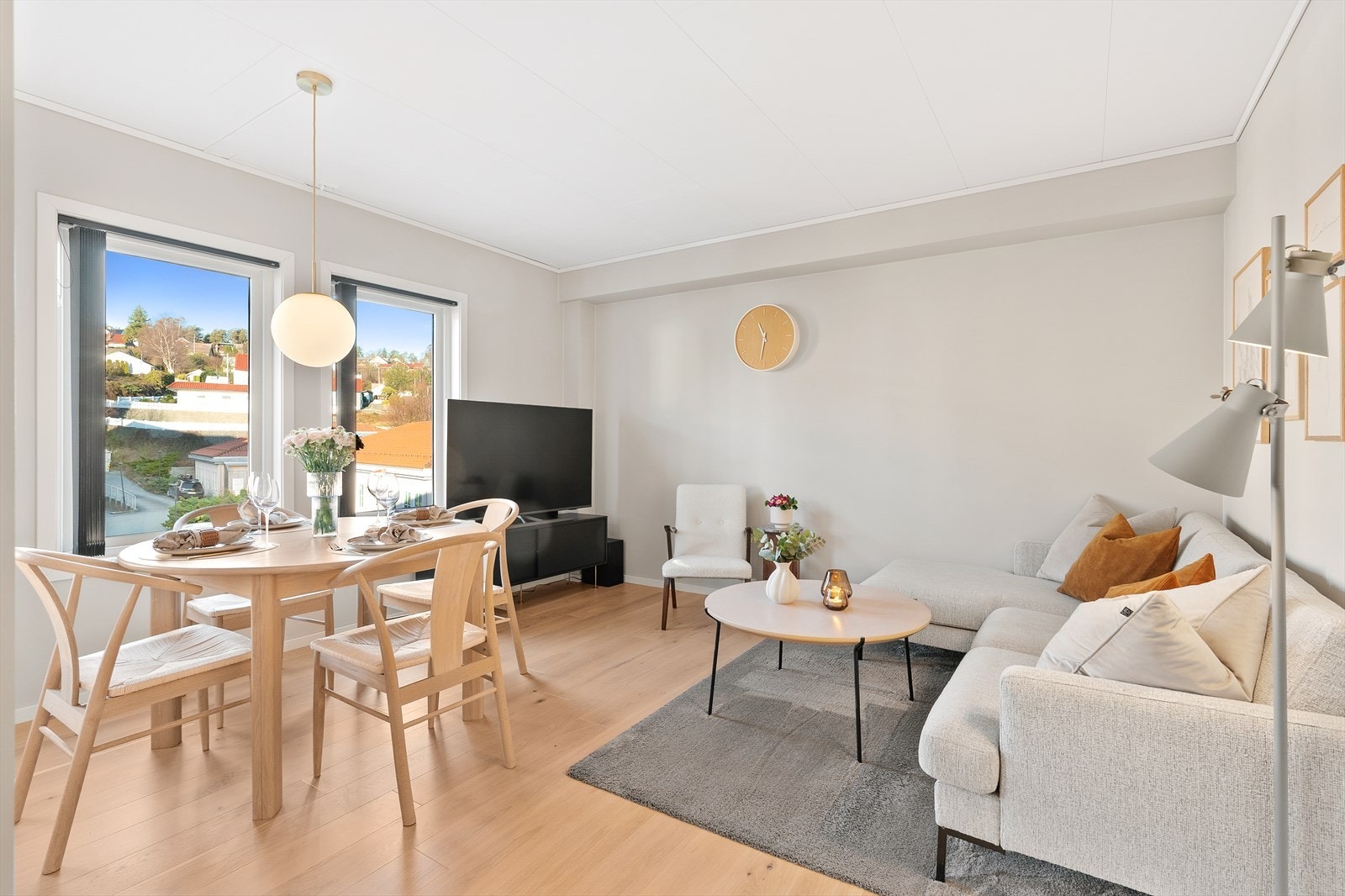 Flott enstavs parkett på gulv Galleribilde