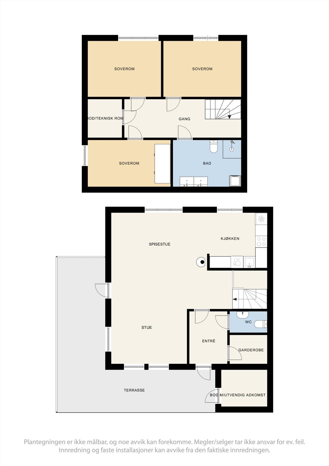 Vi starter først med plantegningen slik at det blir lettere å orientere seg. Galleribilde