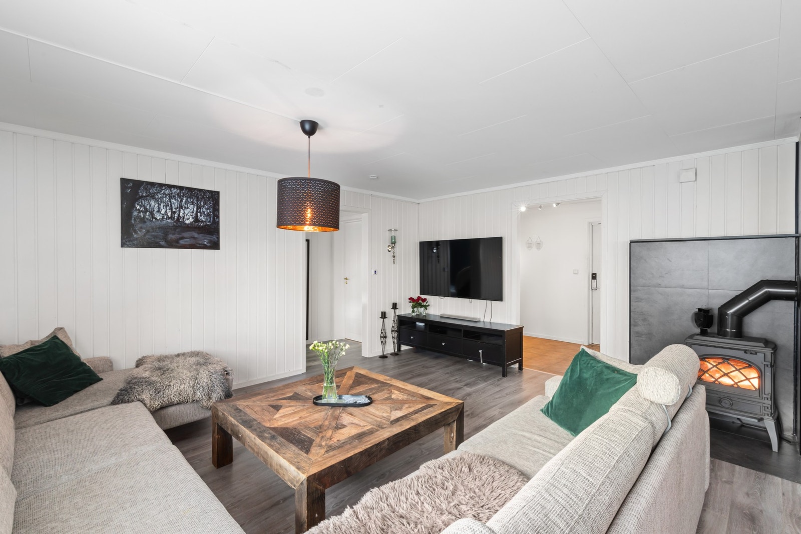 Peis gir både varme og hygge. Galleribilde