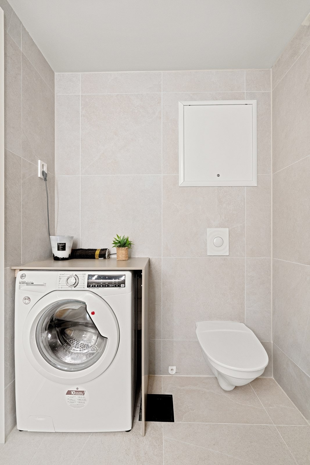 Det er opplegg for vaskemaskin og tørketrommel. Galleribilde