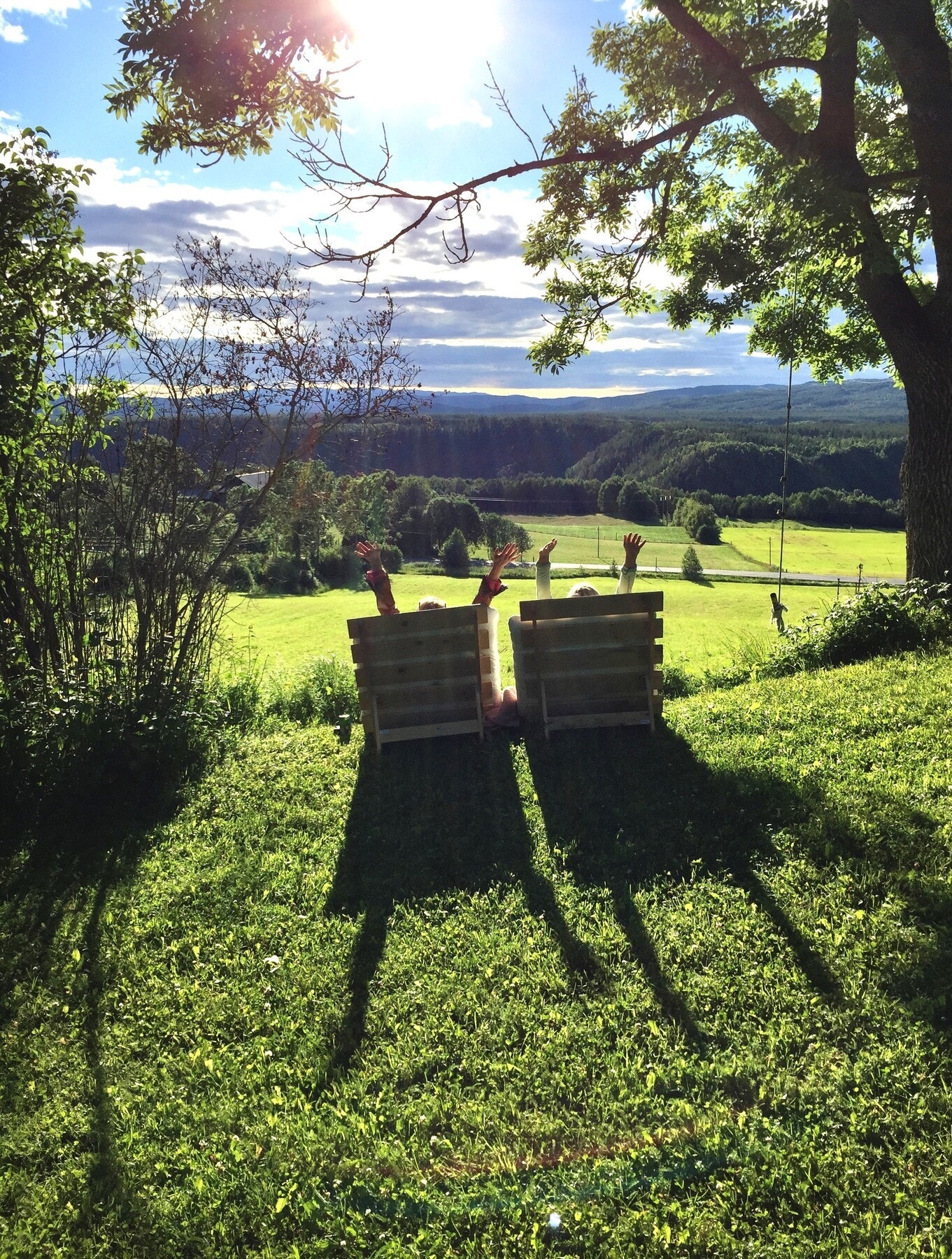 Her kan man nyte utsikten og solnedgangen. (Selgers private foto) Galleribilde