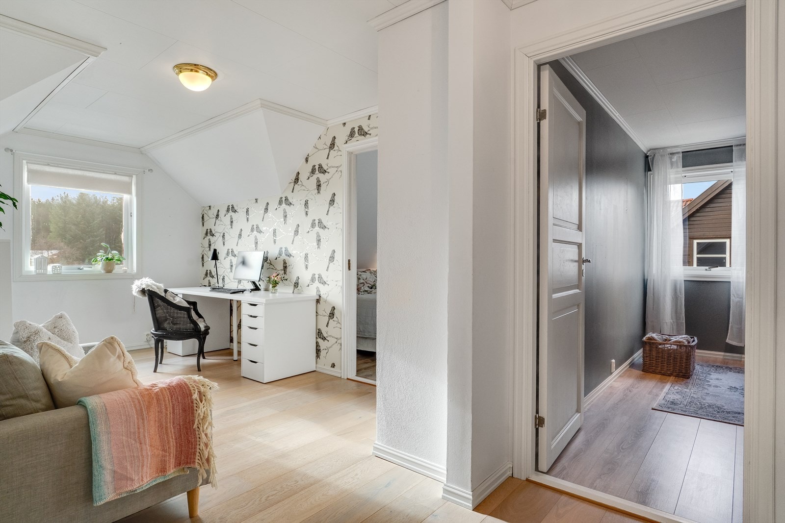 Lys fin loftstue Galleribilde