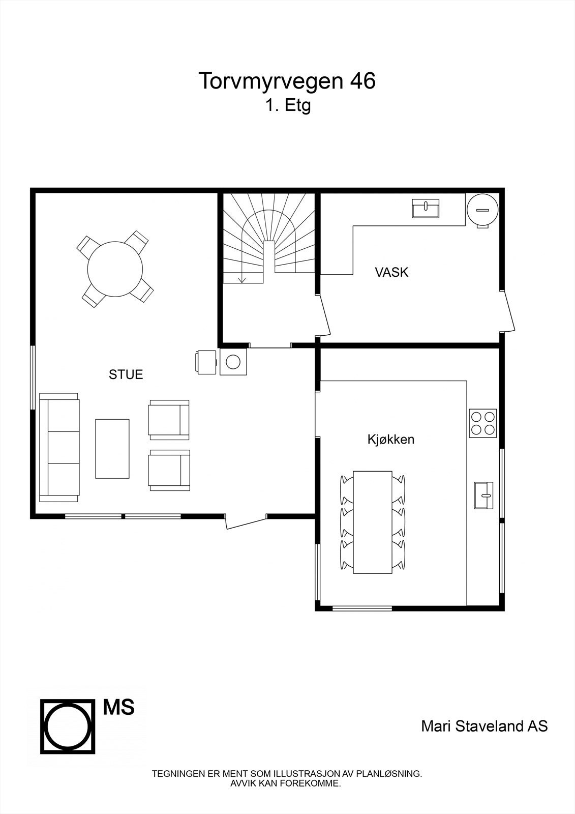 Planløsning hovedplan Galleribilde