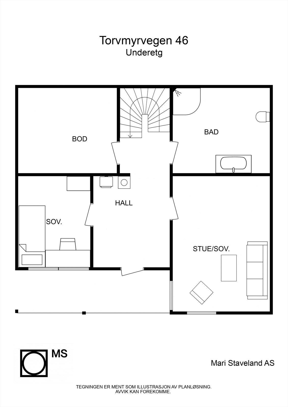 Plantegning grunnplan Galleribilde