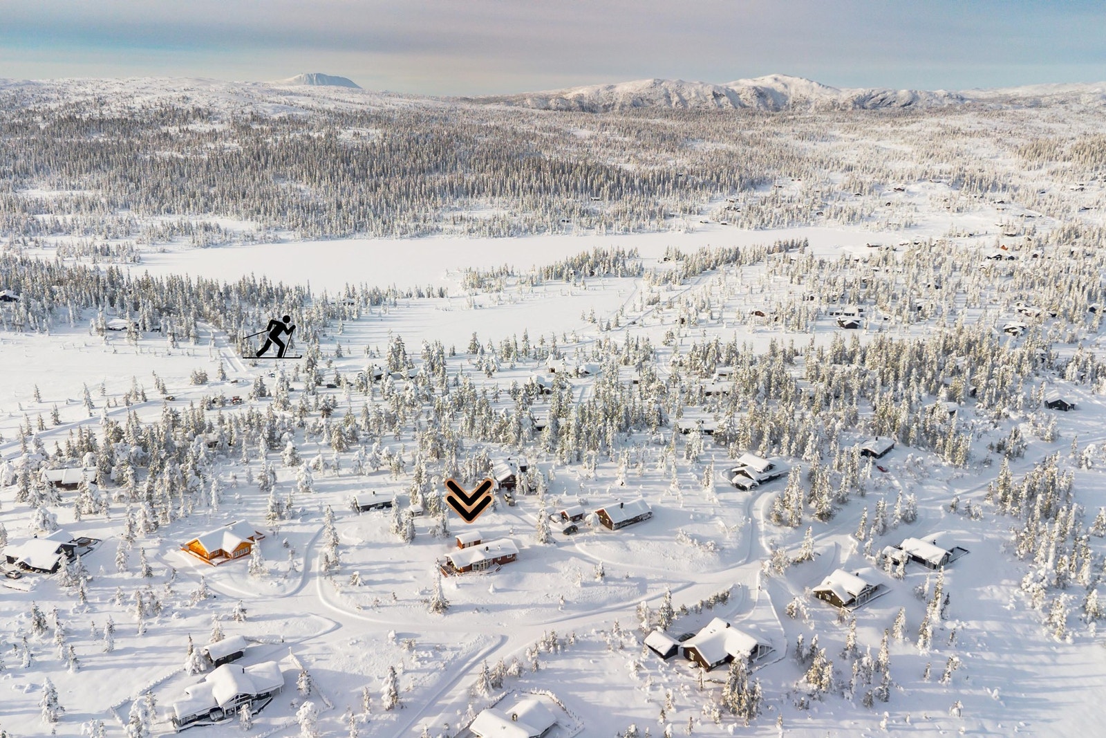 Hytta har en svært god beliggenhet med gangavstand til nærmeste oppkjørte skiløype. Galleribilde