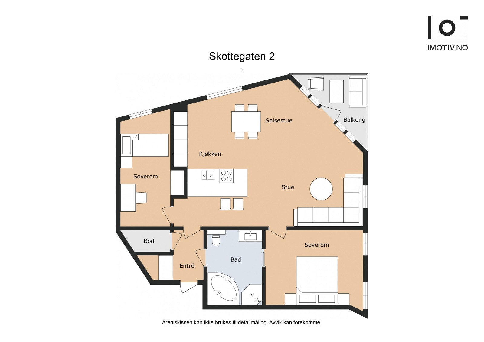 - Planløsning. I tillegg medfølger en ekstern bod - Galleribilde