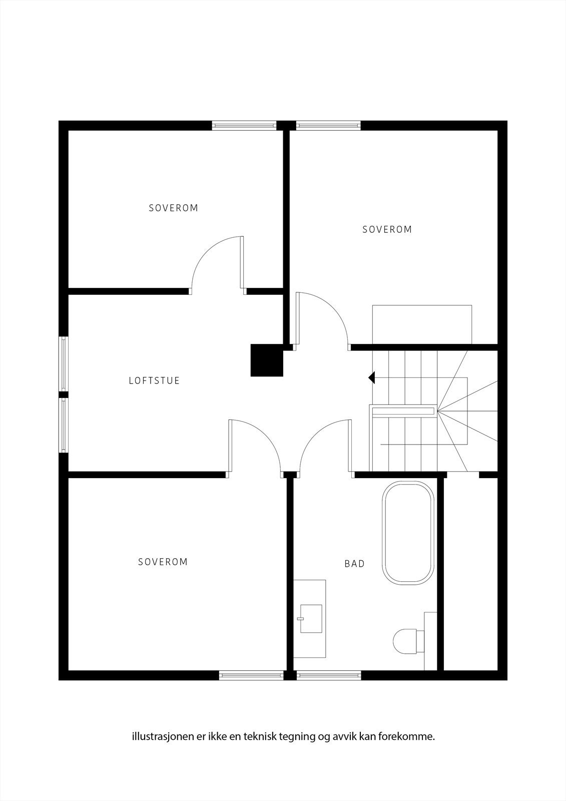 Plantegning 2. etasje Galleribilde