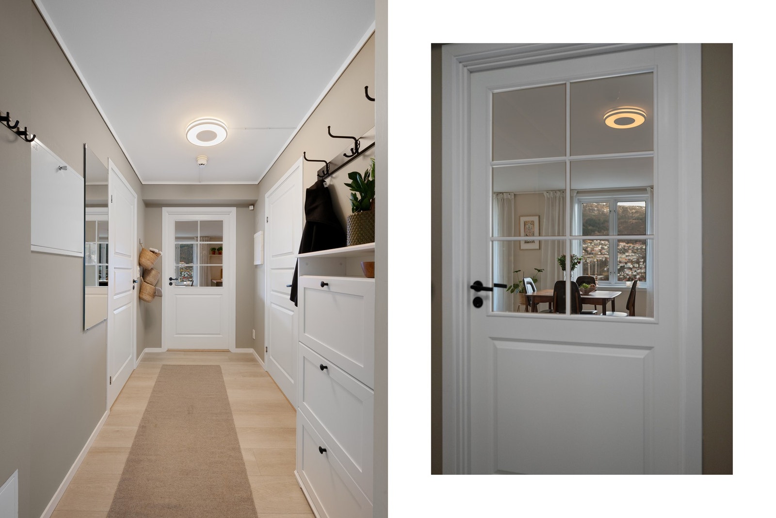 Entre med oppbevaringsplass Galleribilde