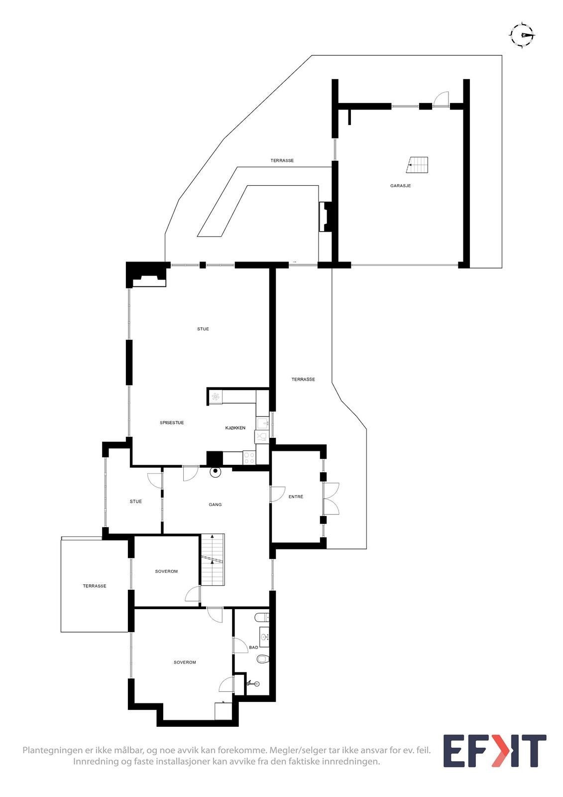 Hovedetasje og garasje Galleribilde