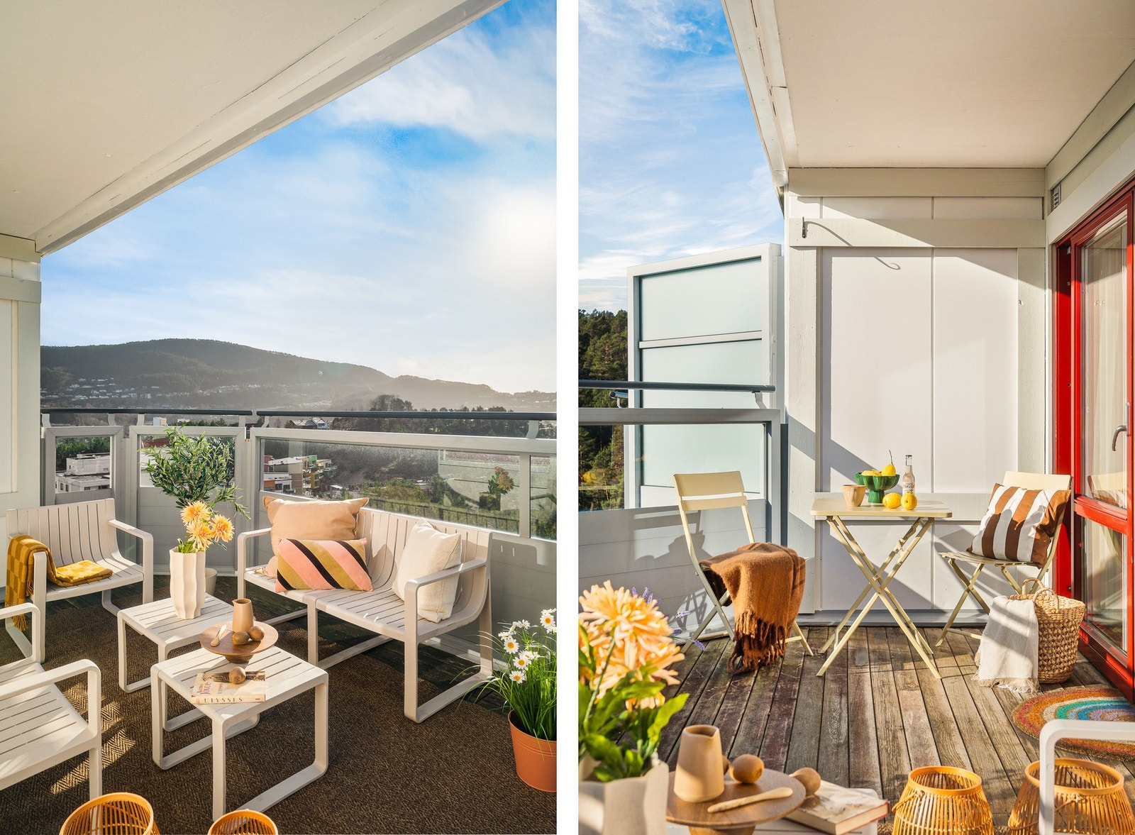 Balkongen har god plass til å innredes med ønsket utemøblement. Galleribilde