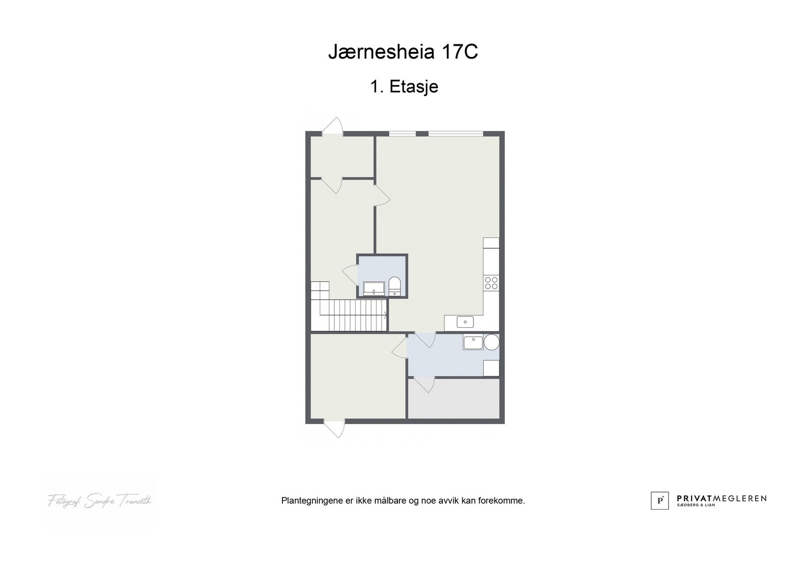 Plantegning Jærnesheia 17C - 1. etasje Galleribilde