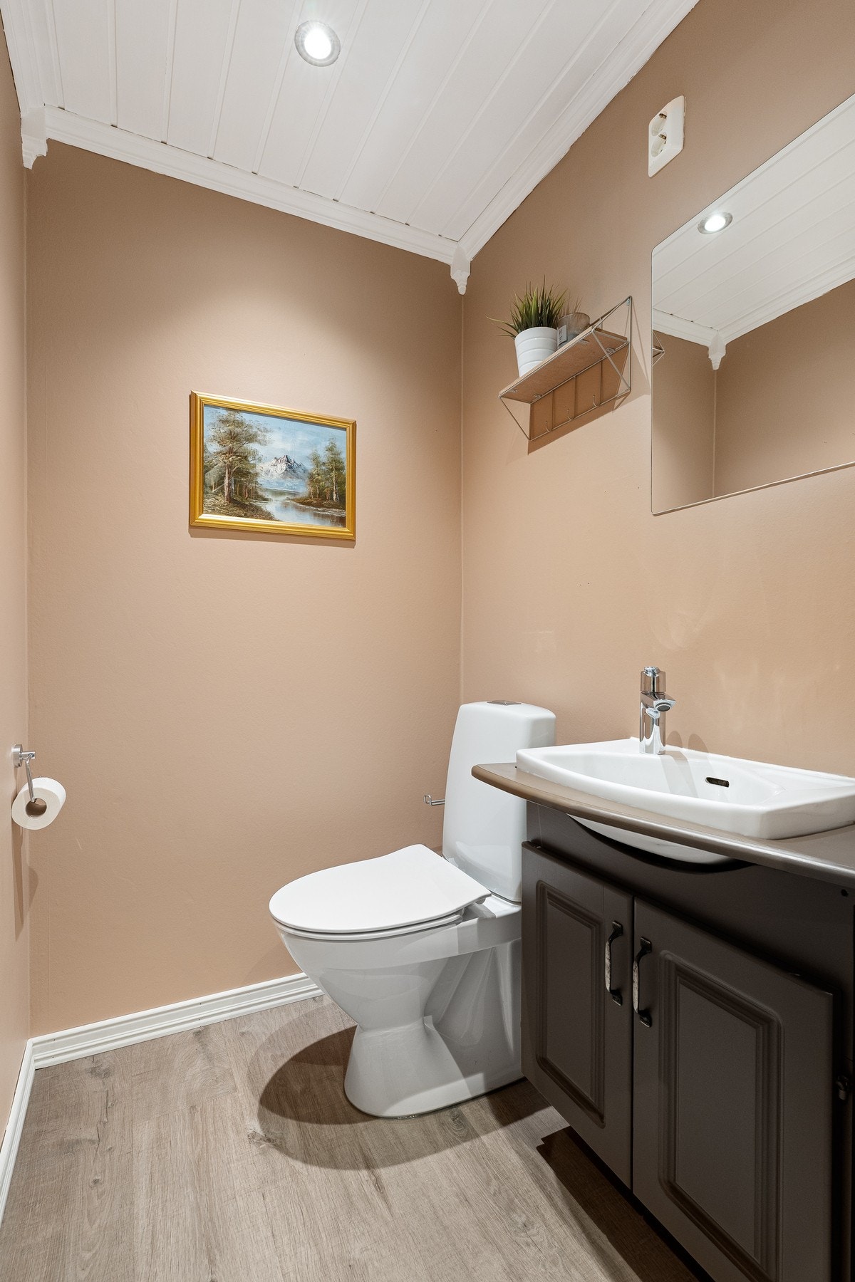 Fint og praktisk toalettrom i 1. etasje. Dette er oppusset i 2025. Galleribilde