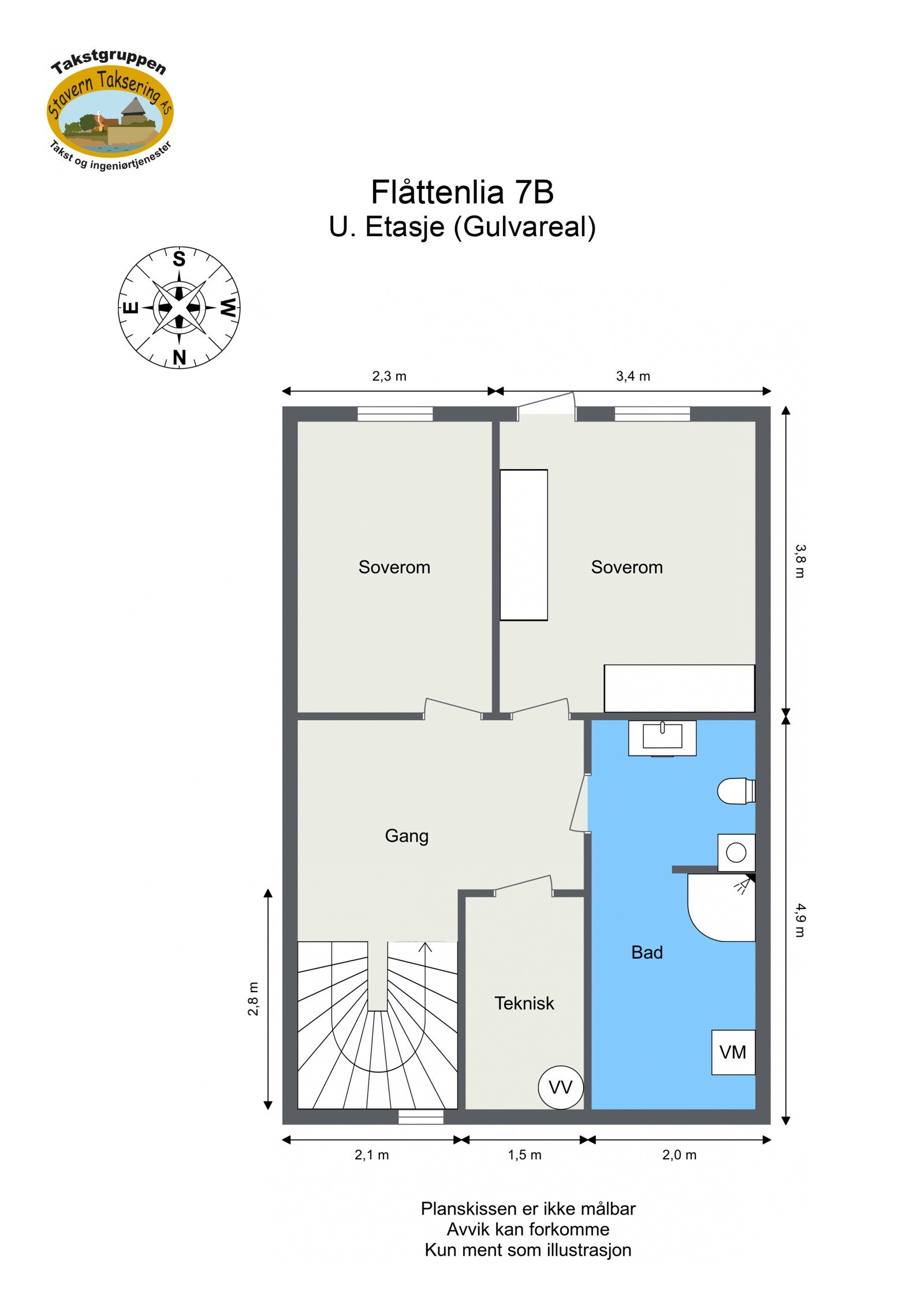 Plantegninger underetasje Galleribilde