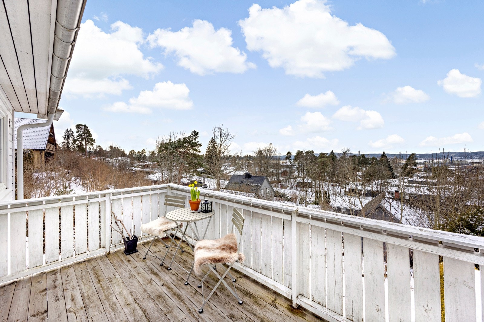 God utsikt fra balkongen Galleribilde