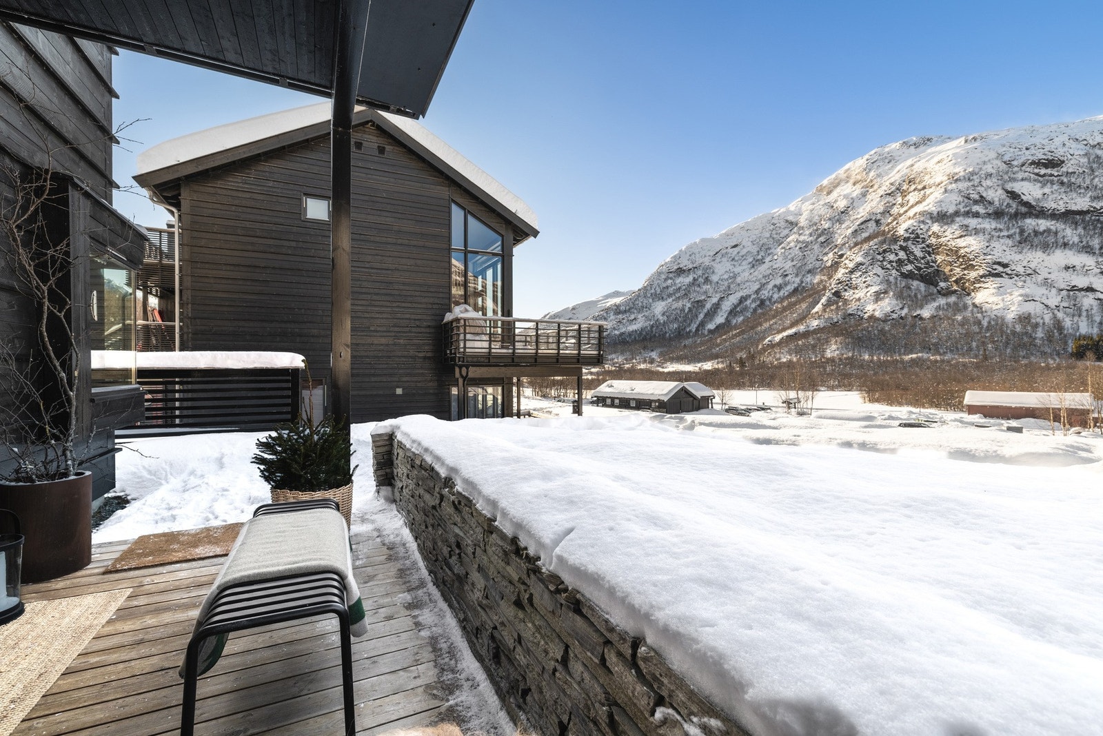 Utsikt nedover dalen mot langrennsløyper. Galleribilde