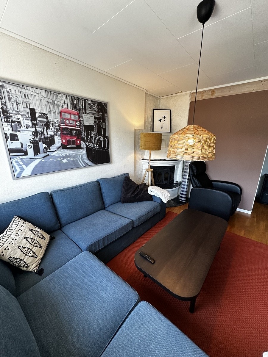 Stue med peis Galleribilde