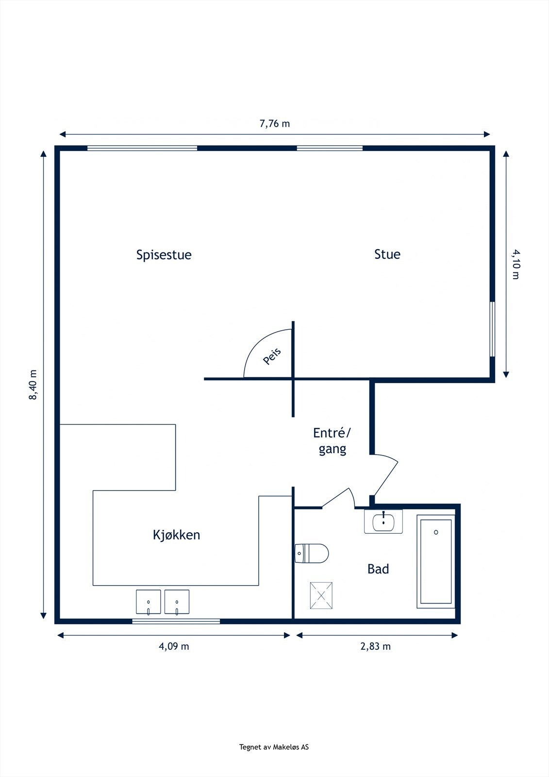 Plantegning 2. etasje Galleribilde