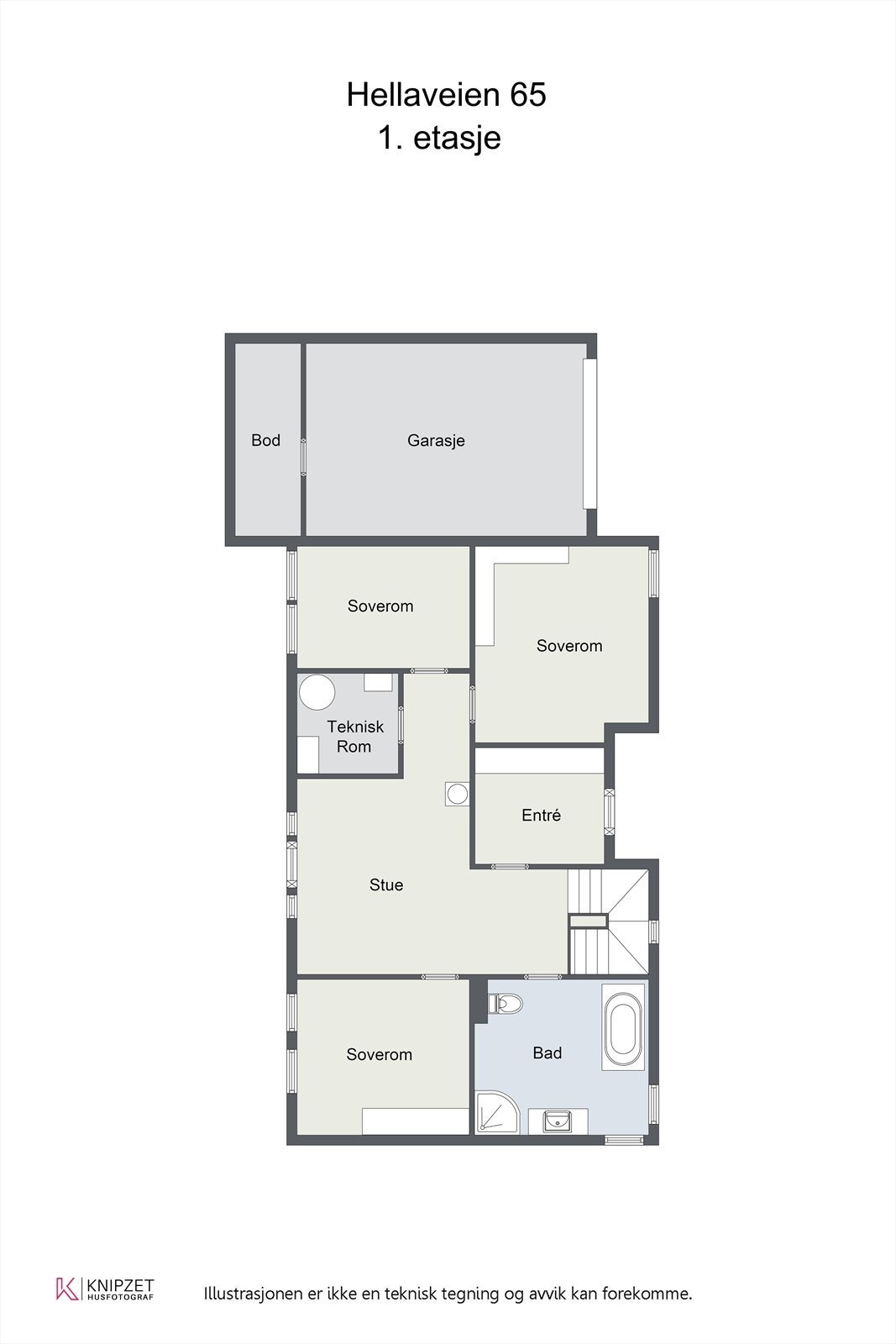 Plantegning 1.etasje. Galleribilde