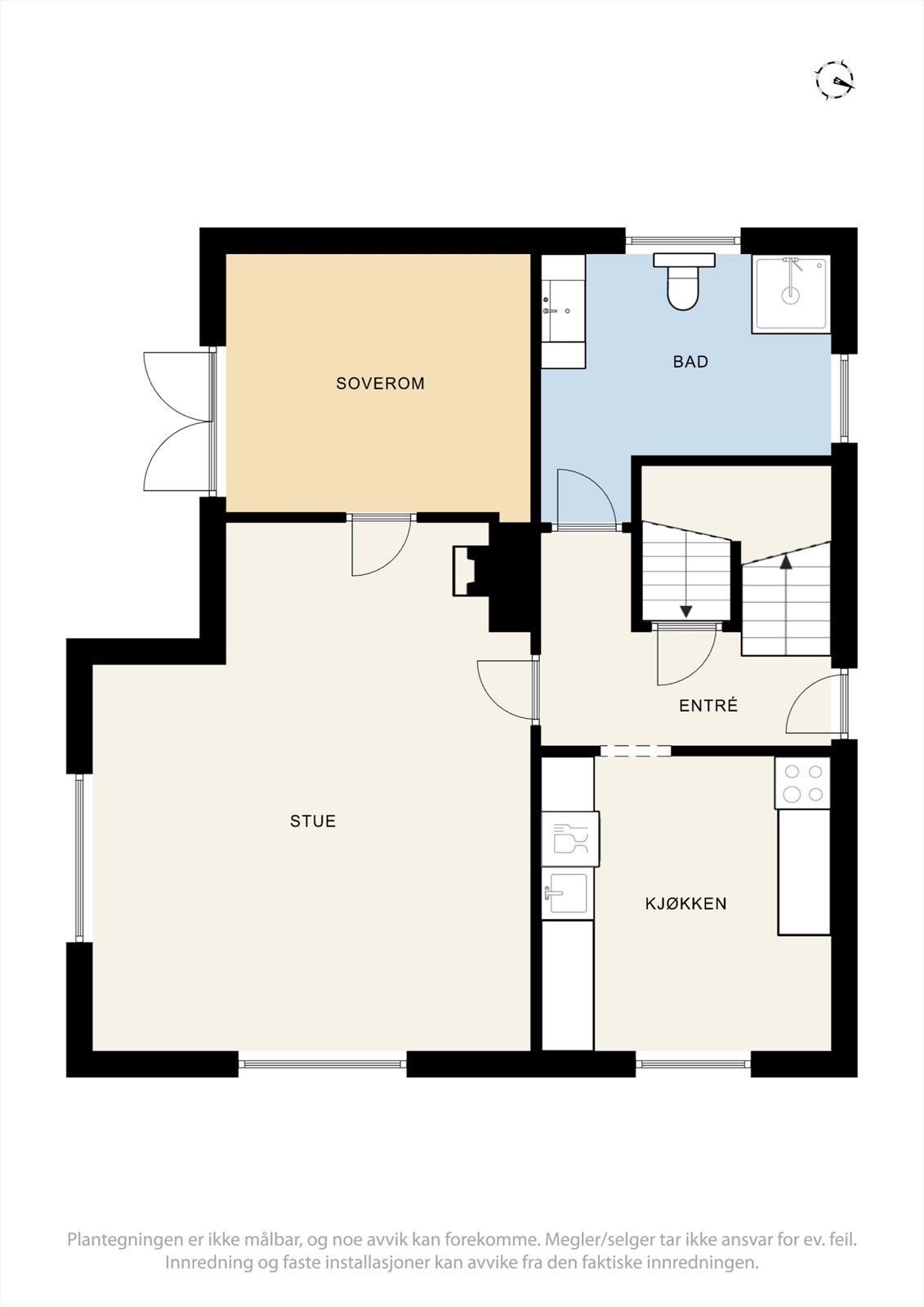 Plantegninger 1. etasje. Galleribilde