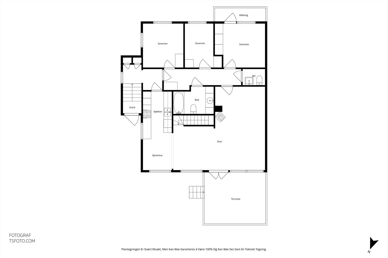 Plantegning - Hovedetasje Galleribilde