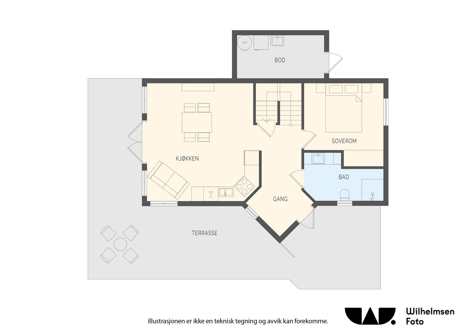 Plantegning 1.etasje Galleribilde