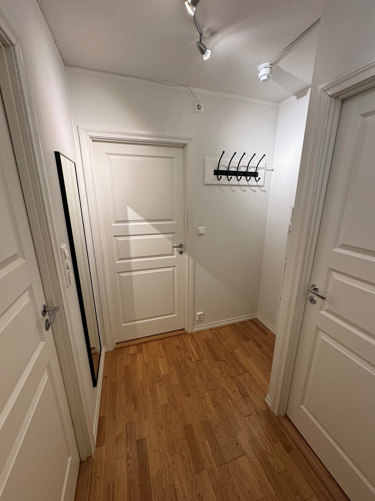 Entre med inngang til bad, bod og videre inn til leilighetens oppholdsrom Galleribilde