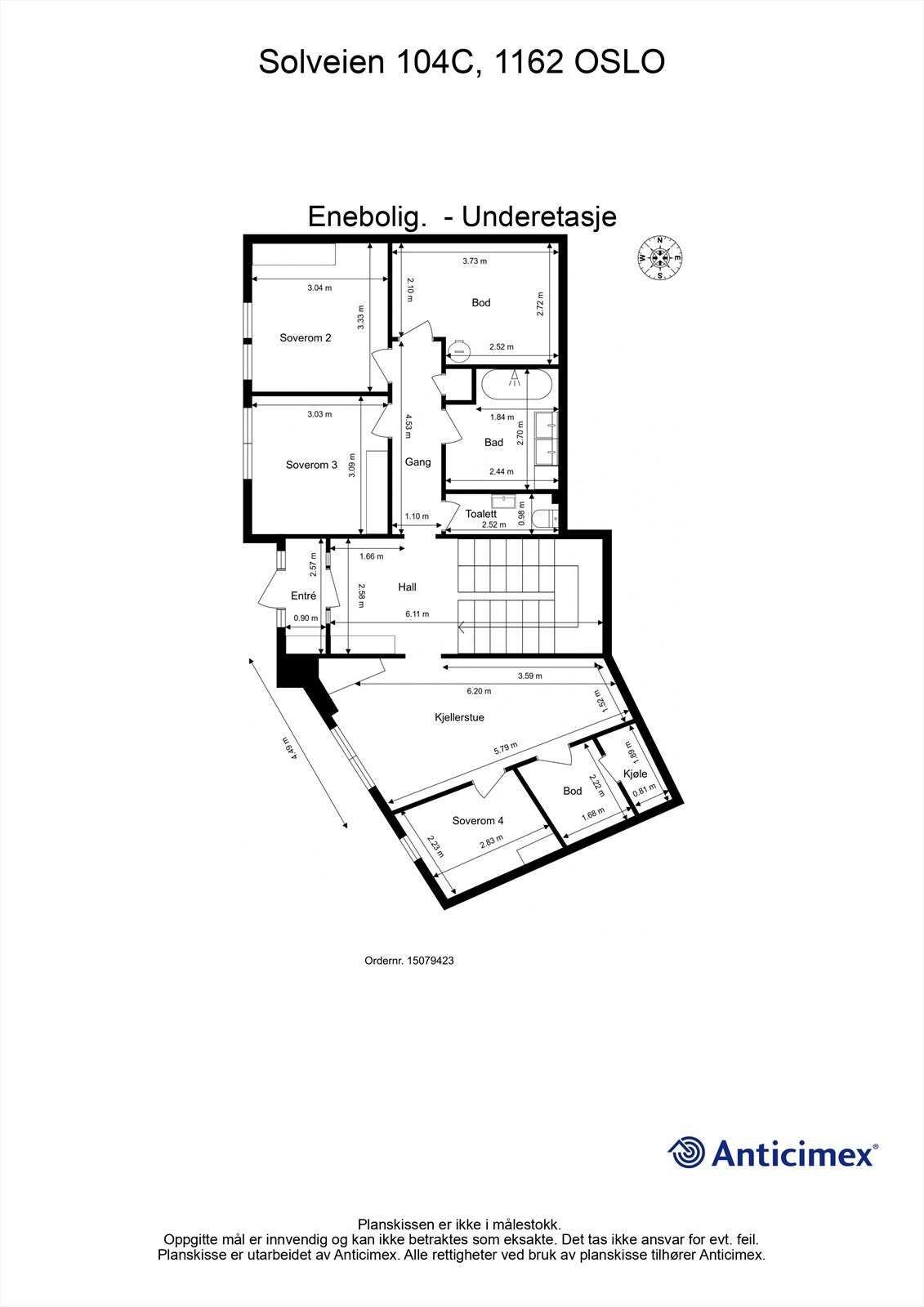 Plantegning - Underetasje Galleribilde