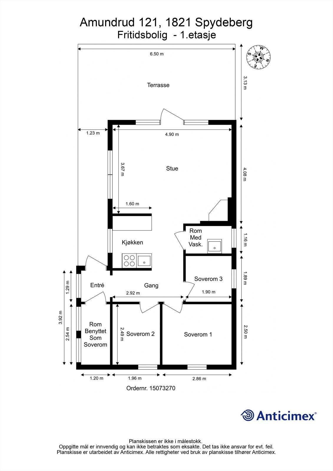 Plantegning - målsatt Galleribilde