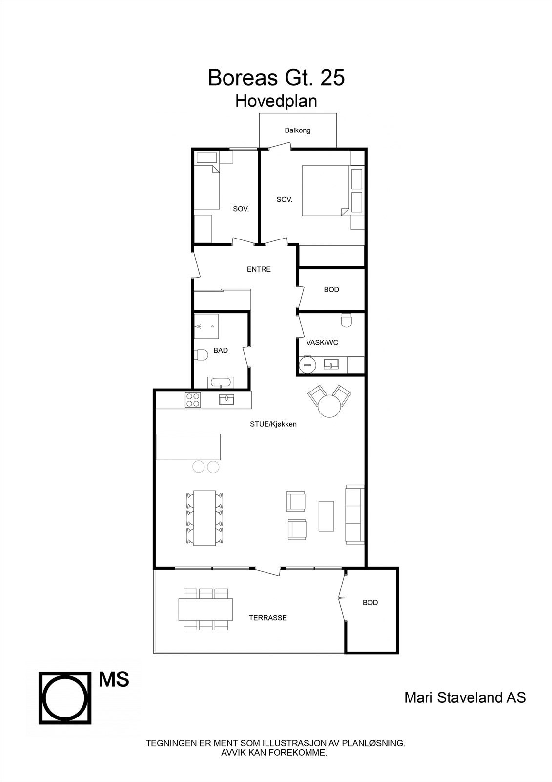 Boreas Gt. 25 - 2D - Hovedplan - Letterhead Galleribilde